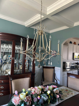 Lyra Lustre Cristal Cuivre Luxe Postmoderne