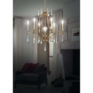 Lyra Lustre Cristal Cuivre Luxe Postmoderne
