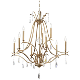Lyra Lustre Cristal Cuivre Luxe Postmoderne