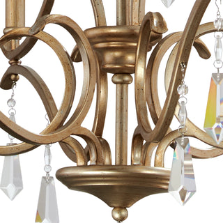 Lyra Lustre Cristal Cuivre Luxe Postmoderne