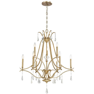 Lyra Lustre Cristal Cuivre Luxe Postmoderne