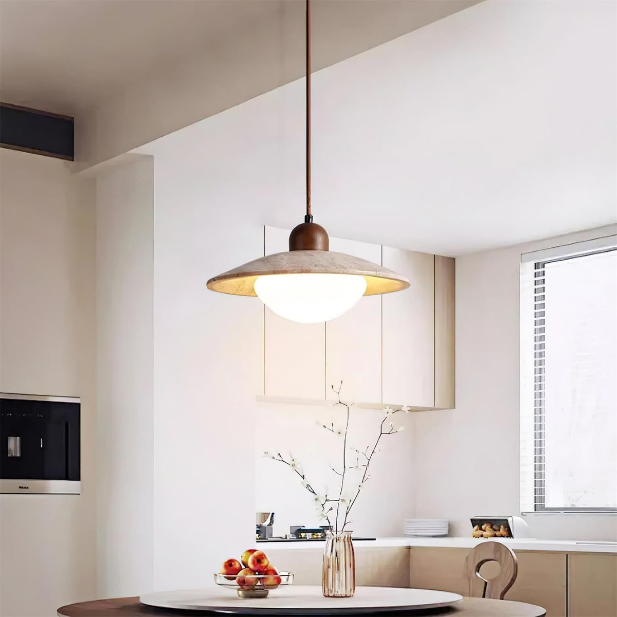 Luxen Pendant Lamp Travertine Minimalist-Neutral Decor