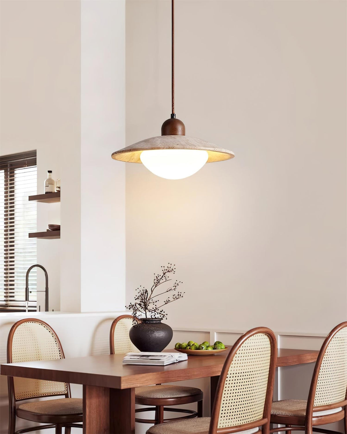 Luxen Pendant Lamp Travertine Minimalist-Neutral Decor