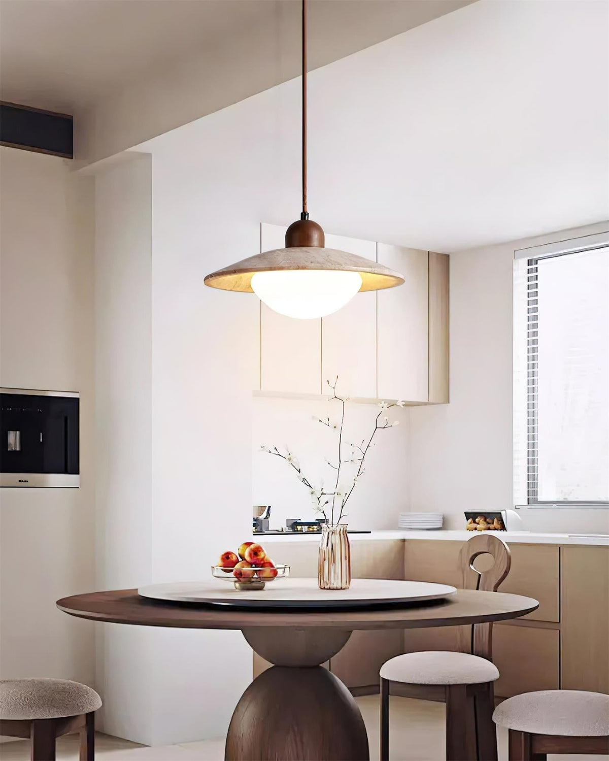 Luxen Pendant Lamp Travertine Minimalist-Neutral Decor