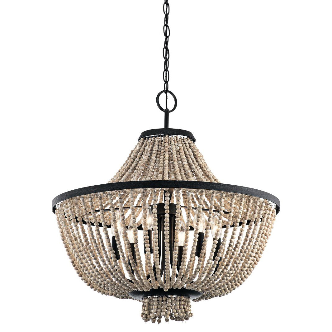 Vela Lustre Métal Bois Élégance Premium