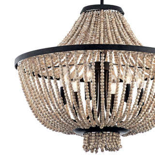 Vela Lustre Métal Bois Élégance Premium