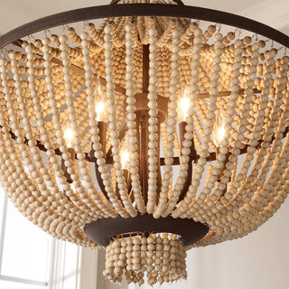 Vela Lustre Métal Bois Élégance Premium