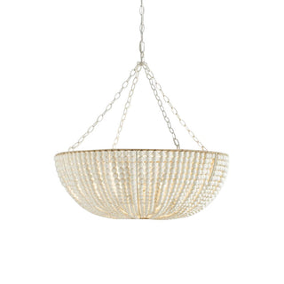 Lustre en Bois Perlé Luxe Postmoderne