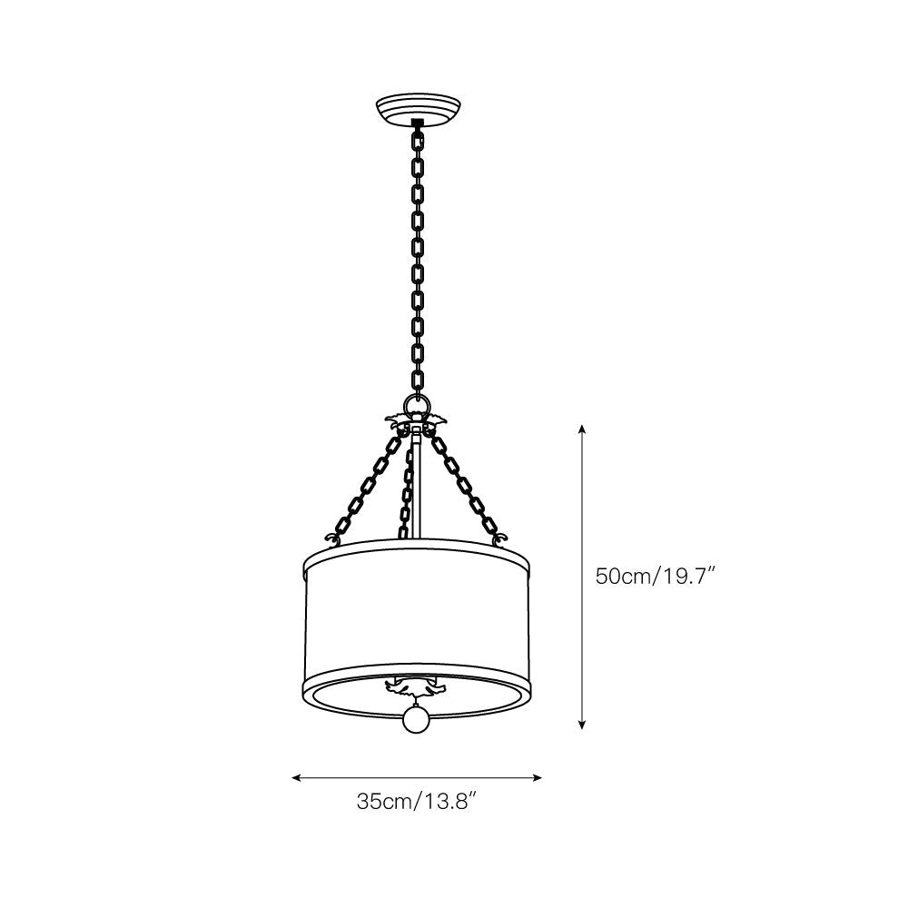Helix Suspension Tambour Créativité Individuelle Tissu Métal