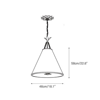Aeon Suspension Métal Laiton Tissu Minimaliste Moderne