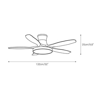 Teriinena Ventilateur de Plafond Lumineux