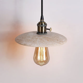 Metis Suspension Métal Travertin Beige Minimaliste Moderne