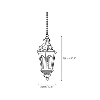 Seren Suspension Lanterne Luxe Postmoderne Élégance Bois Résine