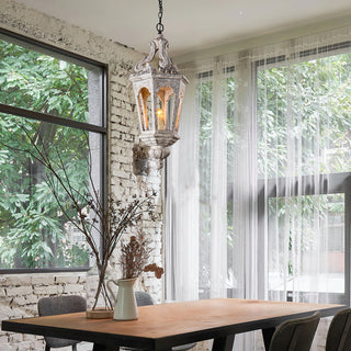 Seren Suspension Lanterne Luxe Postmoderne Élégance Bois Résine