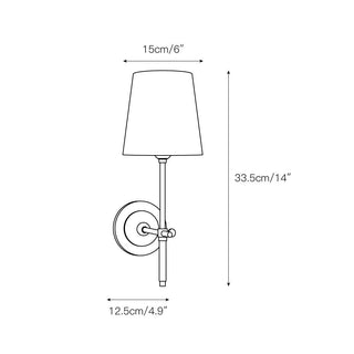 Platina Applique Murale Métal Laiton Tissu Minimaliste Moderne