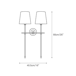 Platina Applique Murale Métal Laiton Tissu Minimaliste Moderne