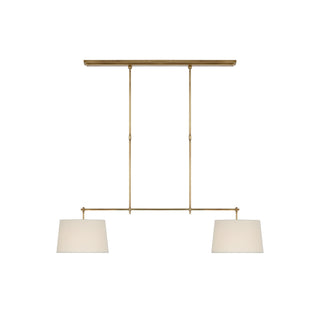 Kaleido Suspension Linéaire Métal Laiton Tissu Élégance