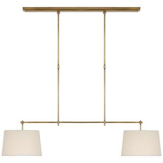 Kaleido Suspension Linéaire Métal Laiton Tissu Élégance