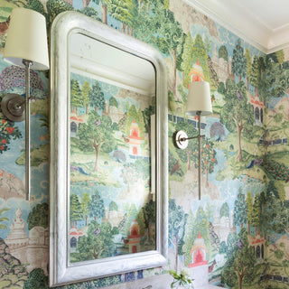Theodore Applique Murale en Laiton et Tissu