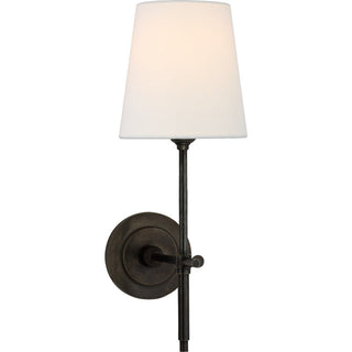 Theodore Applique Murale en Laiton et Tissu