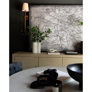 Platina Applique Murale Métal Laiton Tissu Minimaliste Moderne