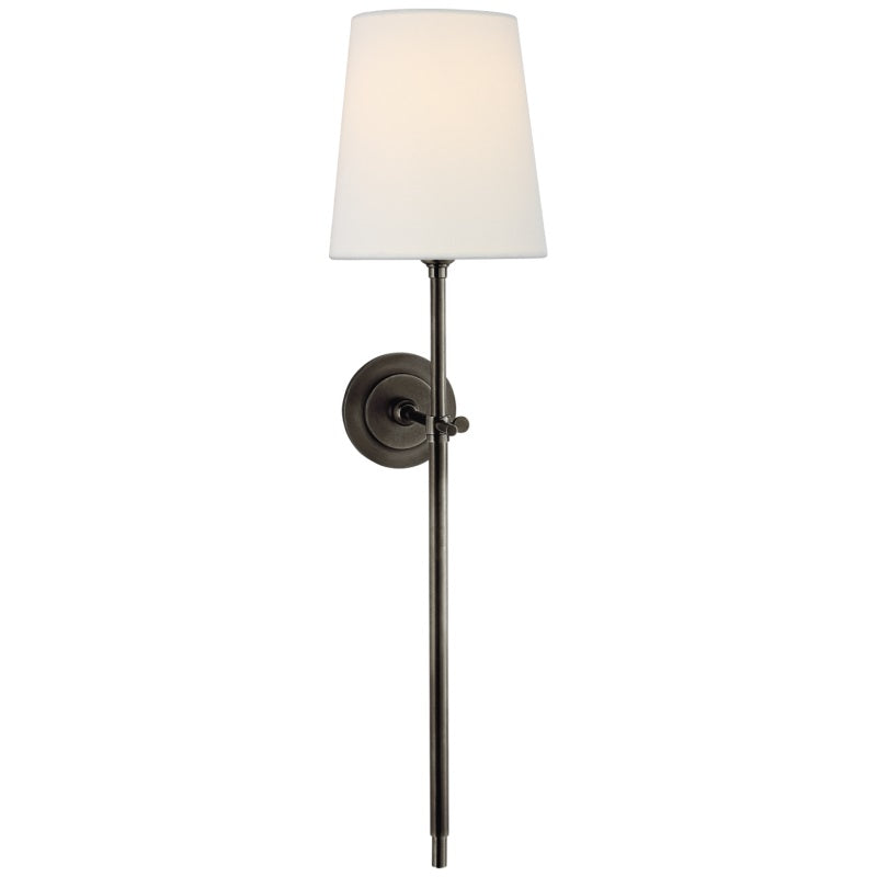 Theodore Applique Murale en Laiton et Tissu
