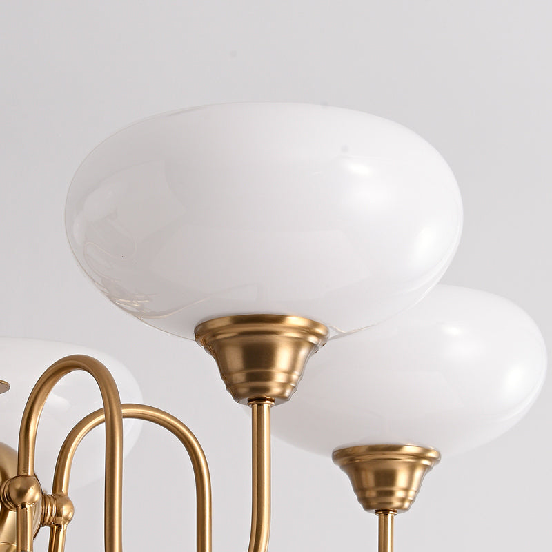 Arisha Vintage LED Métal Verre Lustre Salon