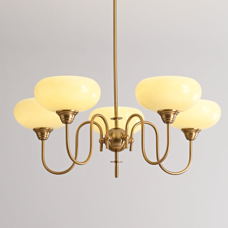 Arisha Vintage LED Métal Verre Lustre Salon
