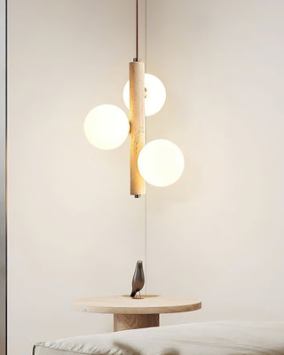 Aursorel Suspension Multi-Globe en Travertin