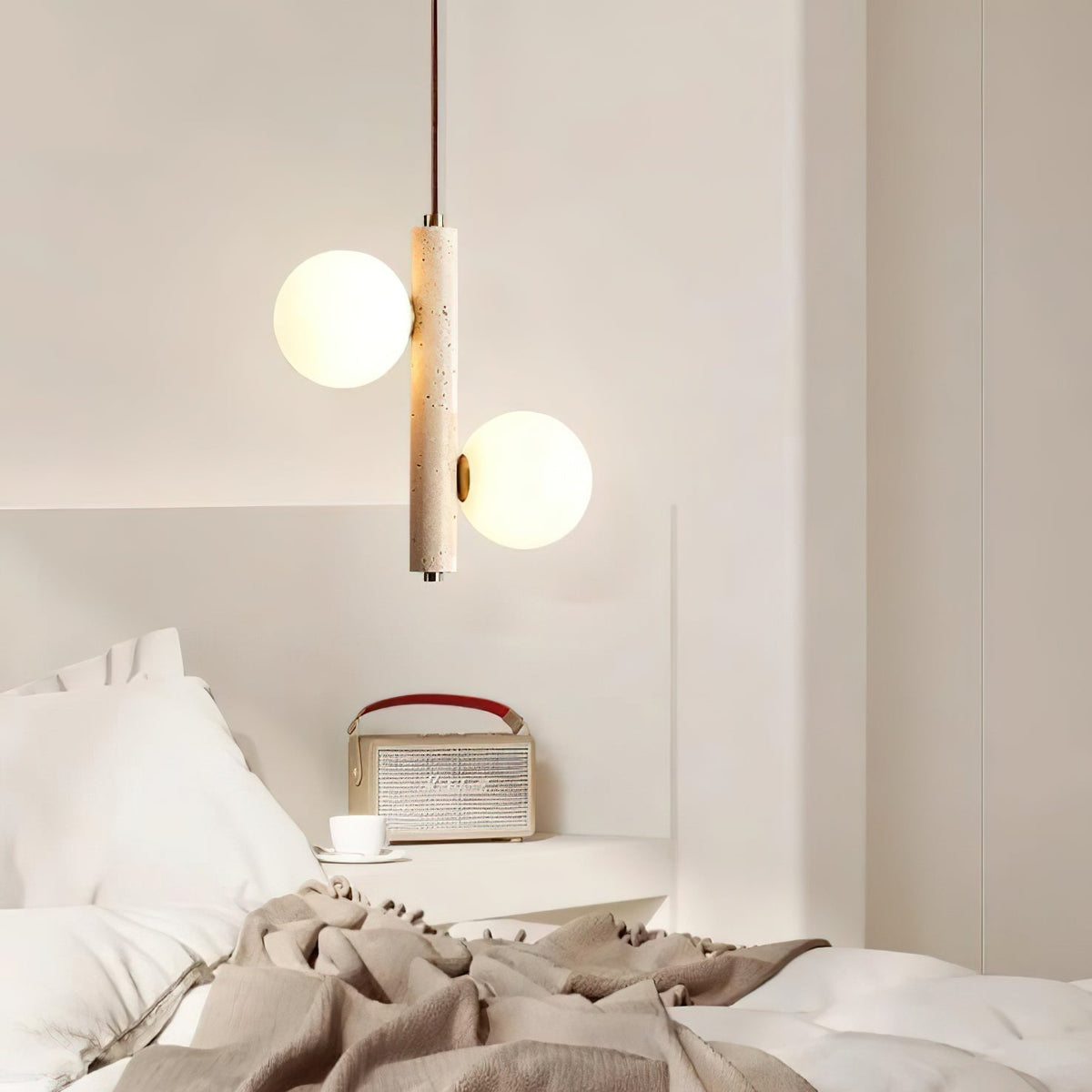 Aursorel Suspension en Travertin Multi-Globe