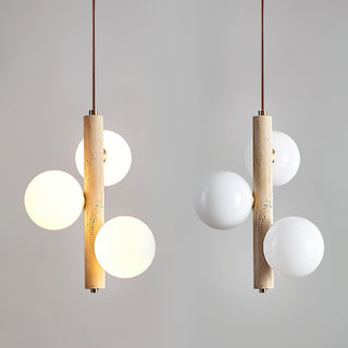 Aursorel Suspension Multi-Globe en Travertin