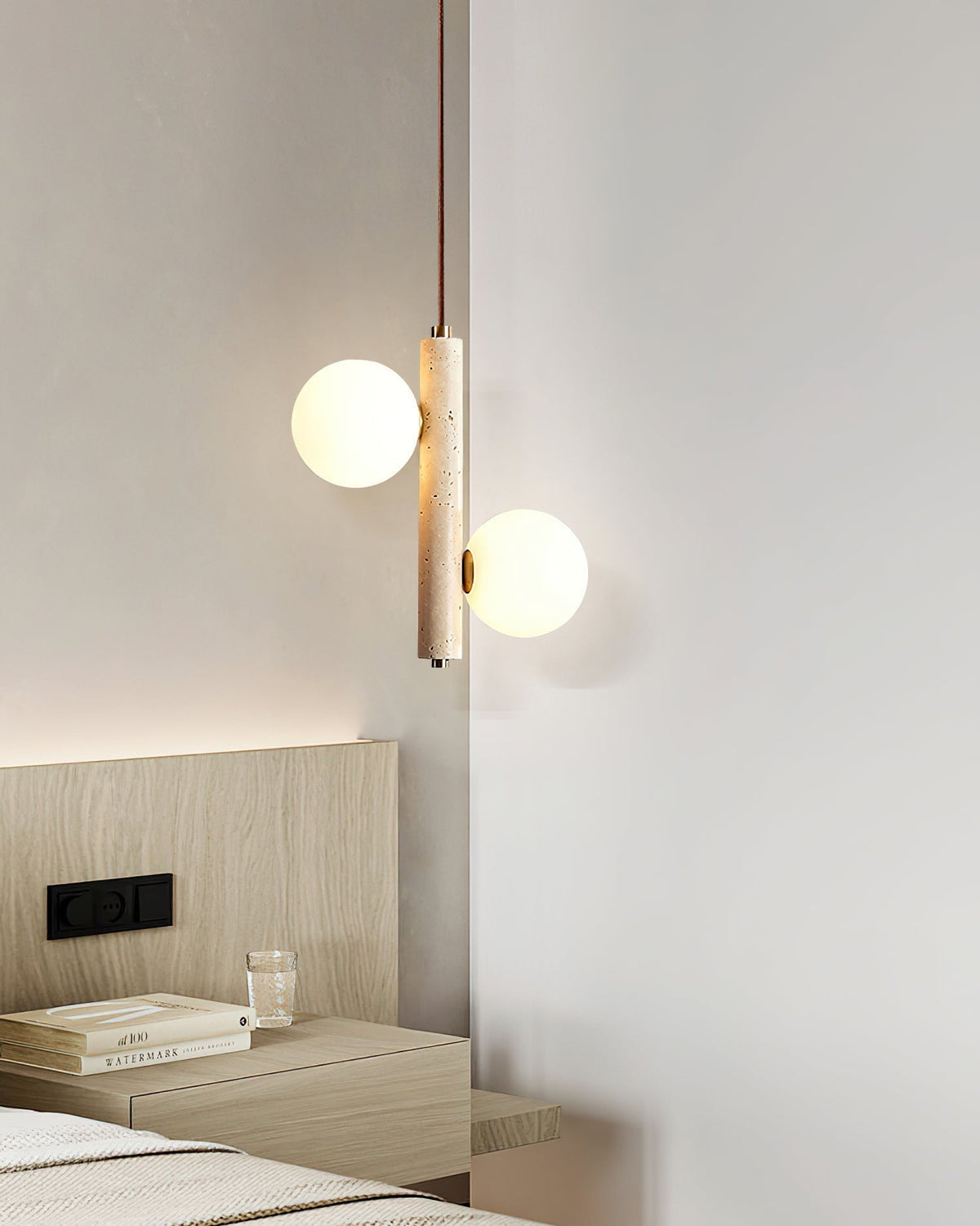 Aursorel Suspension en Travertin Multi-Globe