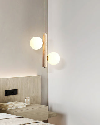 Aursorel Suspension Multi-Globe en Travertin