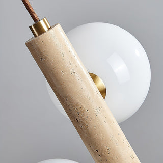 Aursorel Suspension Multi-Globe en Travertin