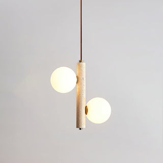 Aursorel Suspension Multi-Globe en Travertin