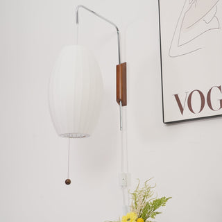 Lustra Applique Murale Boule en Noyer