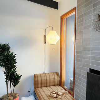 Lustra Applique Murale Boule en Noyer