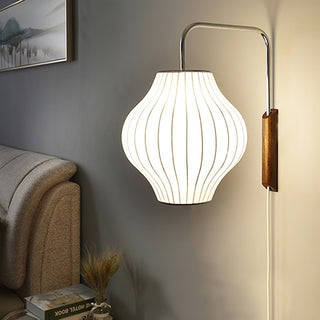 Lustra Applique Murale Boule en Noyer