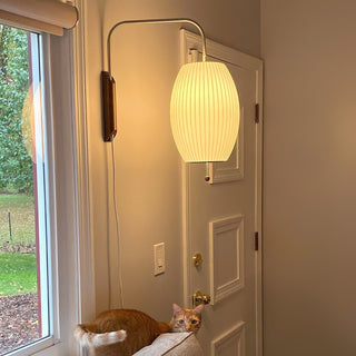 Lustra Applique Murale Boule en Noyer