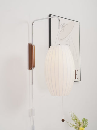 Lustra Applique Murale Boule en Noyer