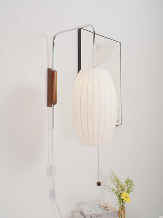 Lustra Applique Murale Boule en Noyer