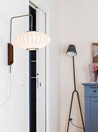 Lustra Applique Murale Boule en Noyer