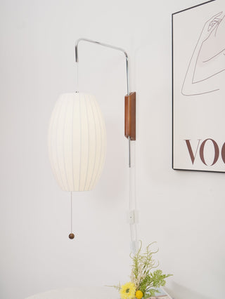 Lustra Applique Murale Boule en Noyer
