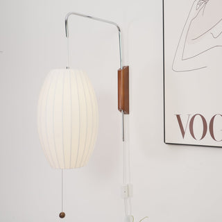 Lustra Applique Murale Boule en Noyer