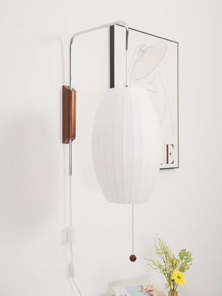 Lustra Applique Murale Boule en Noyer