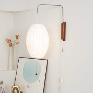 Lustra Applique Murale Boule en Noyer