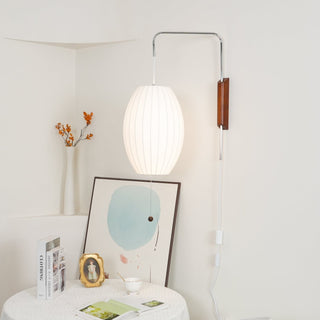 Lustra Applique Murale Boule en Noyer