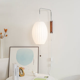 Lustra Applique Murale Boule en Noyer