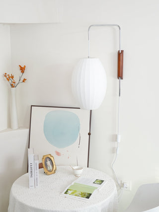 Lustra Applique Murale Boule en Noyer