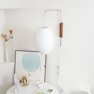 Lustra Applique Murale Boule en Noyer